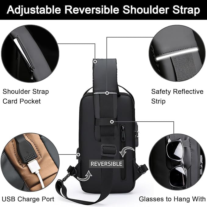 Sling Bag For Men CrossBody Backpack For Men Women