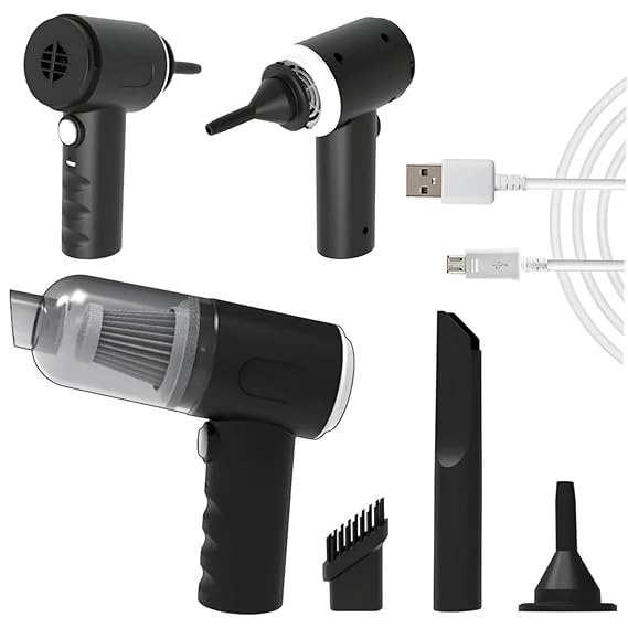 Car Vacuum Cleaner 2 in 1 with 3 Attachments & Blower